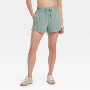 SOLD Active Mid Rise Woven Shorts 4" Sage Green